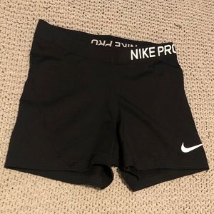 Black Nike Pro Spandex Shorts Size S